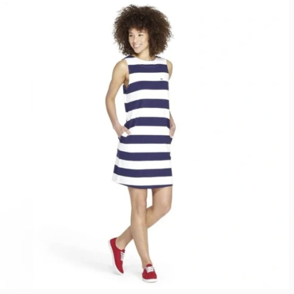 VV Target Striped Sleeveless Crewneck Knit Dress - - OBO
